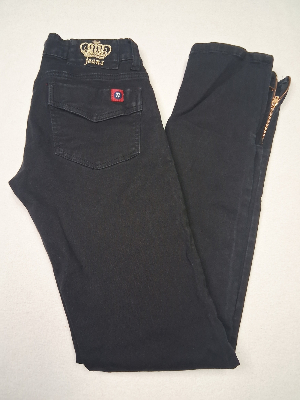 Just For My Beautiful Girl Black Pants with Zipper Bottoms - Picture 9 of 9